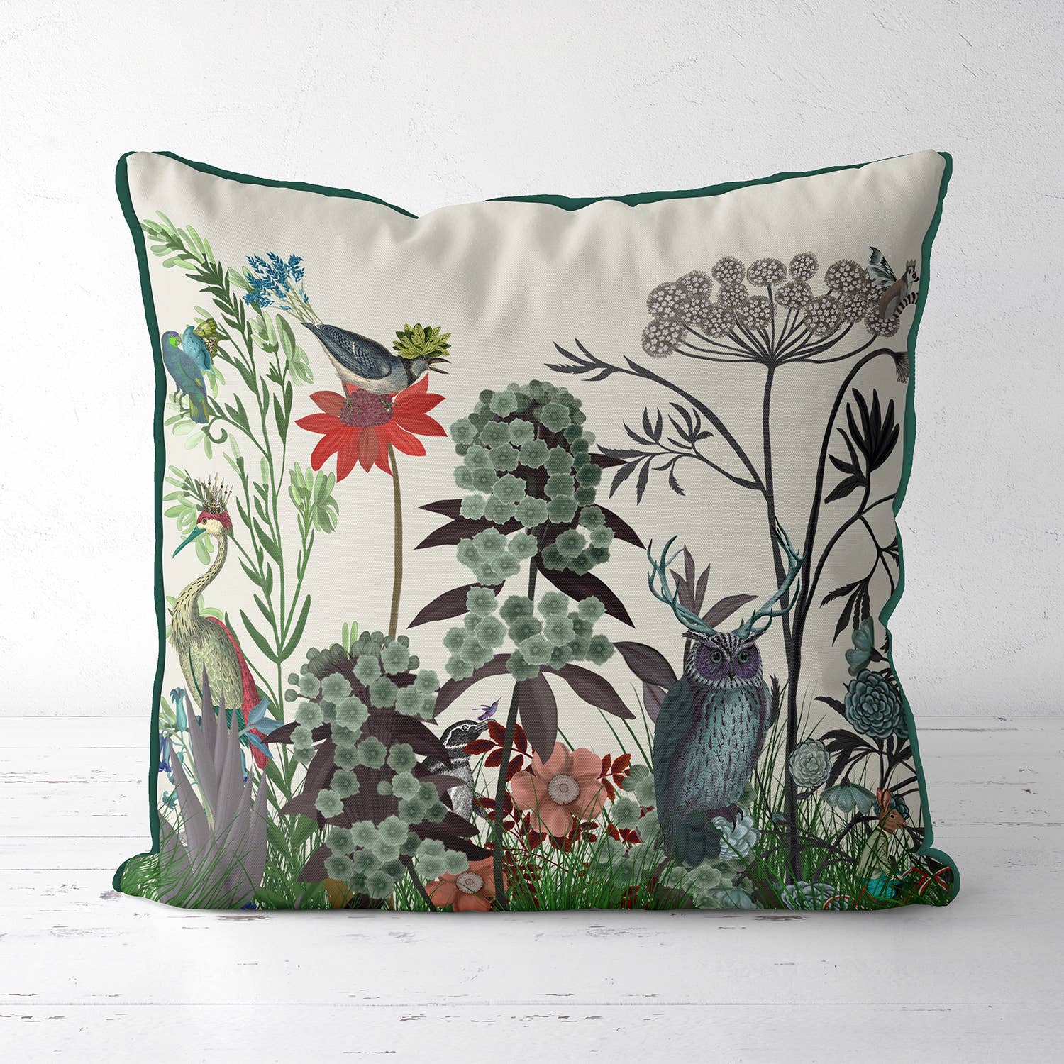 Jeter la housse d’oreiller | Impression botanique de fleurs sauvages