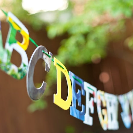 Upcycled Book Garland | Alpha