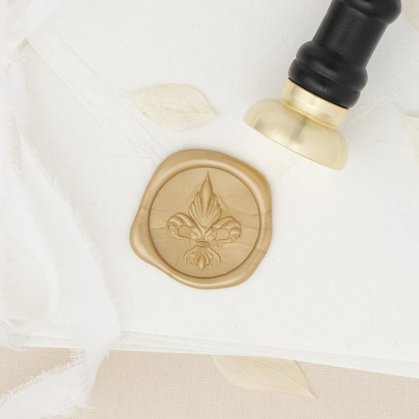 Timbre de sceau de cire Fleur de Lis {3D}