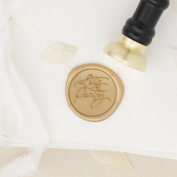 Timbre de sceau de cire Faisons la fête