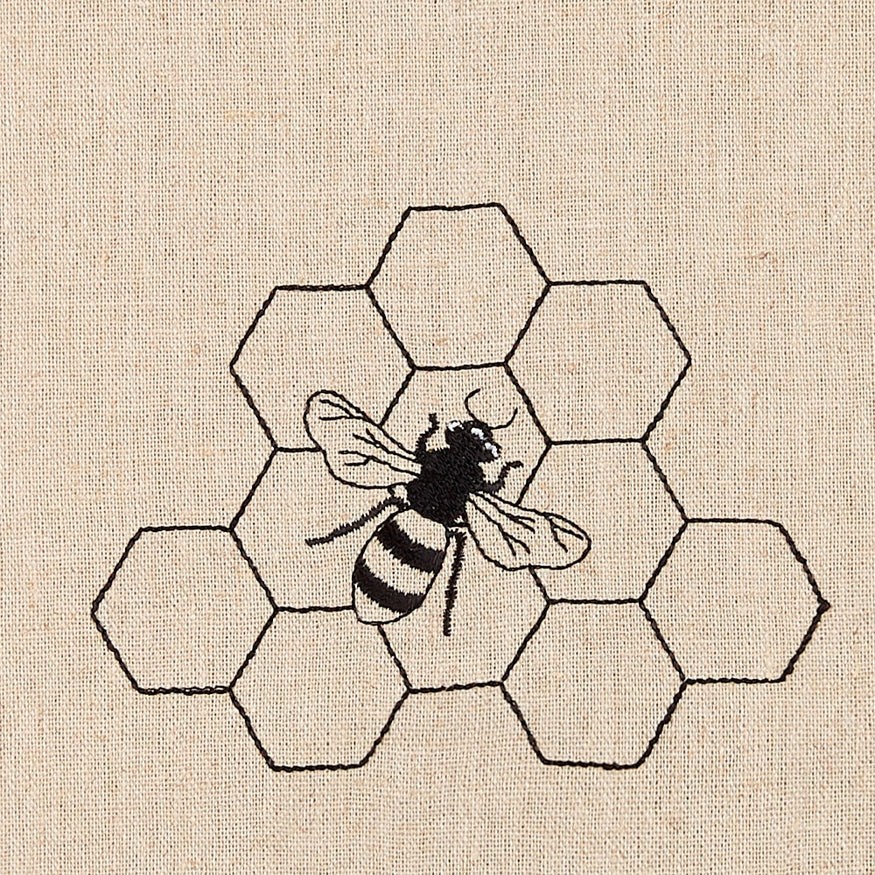 Torchons brodés | Ruche en nid d'abeille {Ensemble de 3}