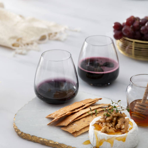 Stemless Red Wine Glasses | Black Swan {set of 4}