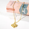 Collier de médaillon de livre | Nacre