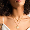 Collier de médaillon de livre | Nacre