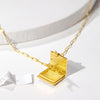 Collier de médaillon de livre | Nacre