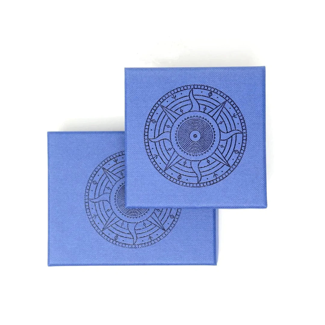 Blue Saffron Flower Brooch Pin