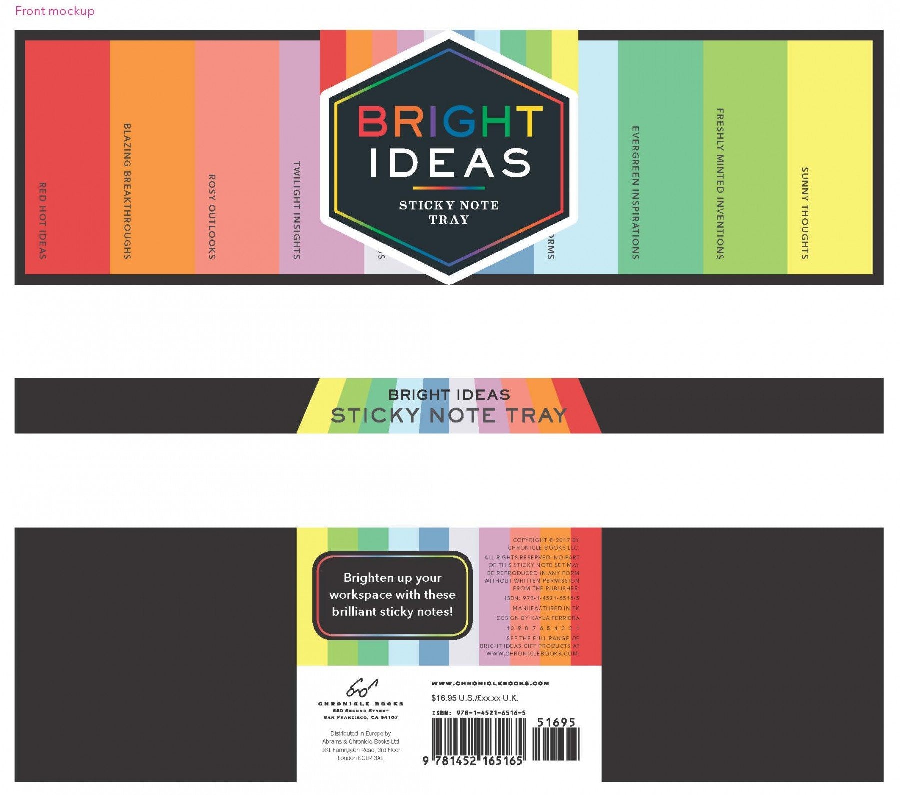 Plateau de notes autocollantes Bright Ideas
