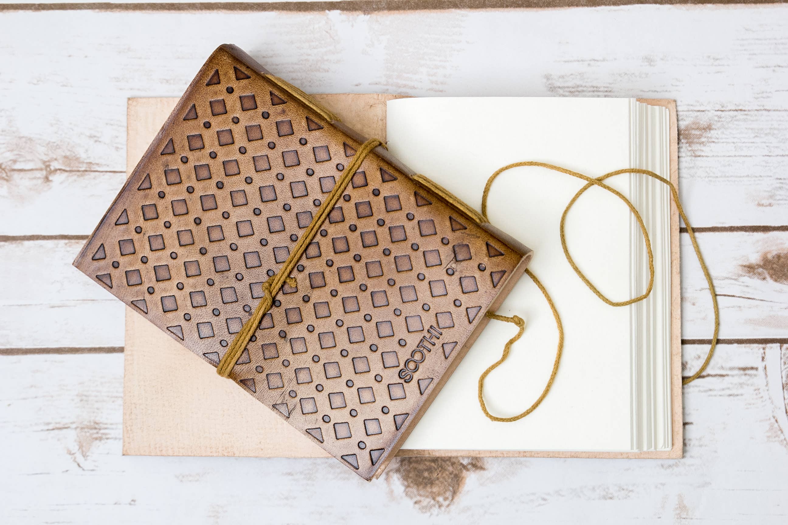 Handmade Leather Journal {6x8} | Hardships {C.S. Lewis}