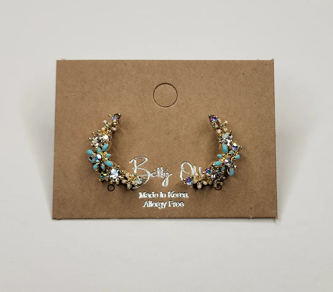 Sparkling Moon Handmade Earrings