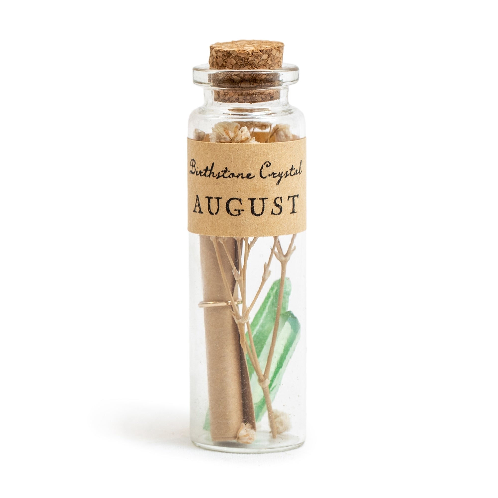Bouteilles de souhaits en cristal de pierre de naissance