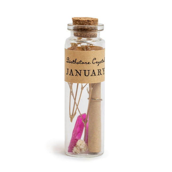 Bouteilles de souhaits en cristal de pierre de naissance