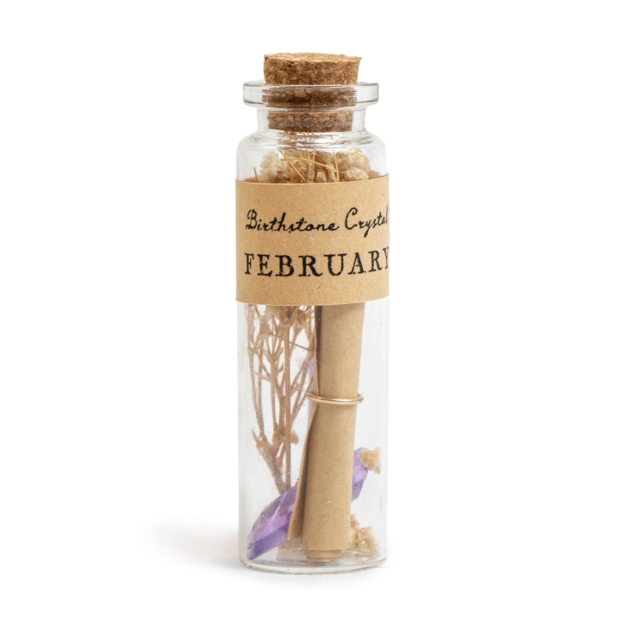 Bouteilles de souhaits en cristal de pierre de naissance