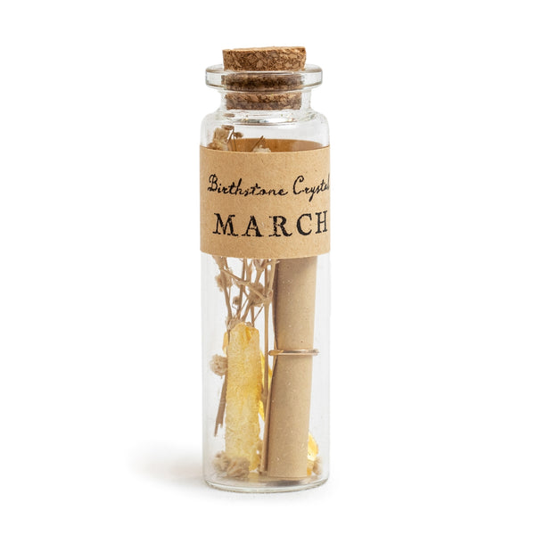 Bouteilles de souhaits en cristal de pierre de naissance