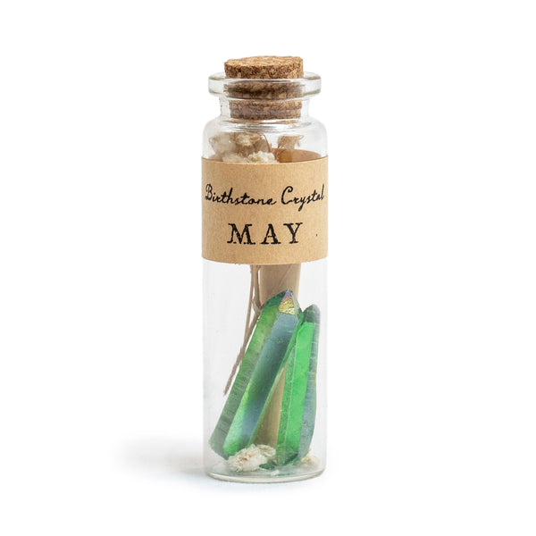 Bouteilles de souhaits en cristal de pierre de naissance