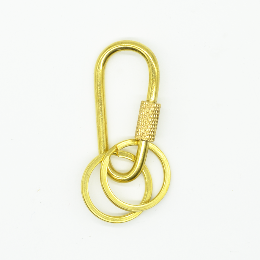 Brass Keyring | Locking Carabiner