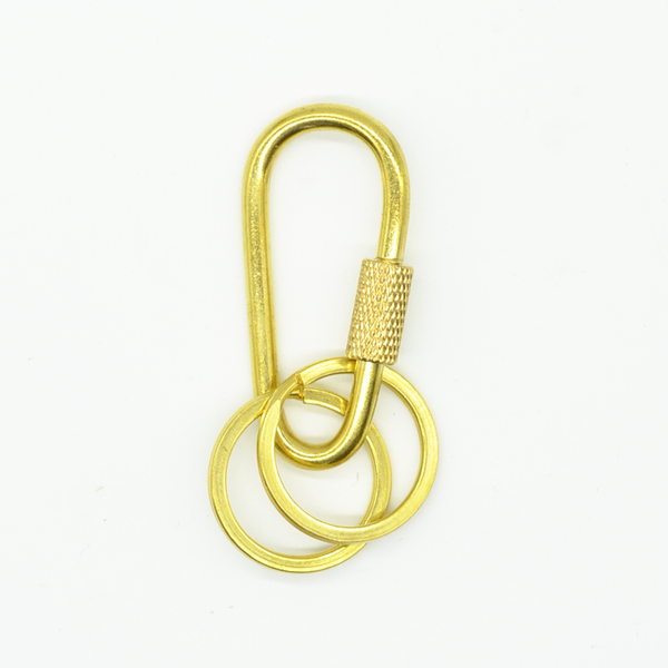 Brass Keyring | Locking Carabiner