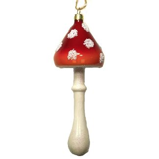Wildwood Toadstool Glass Ornament