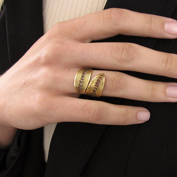 Filigree Swirl Adjustable Ring