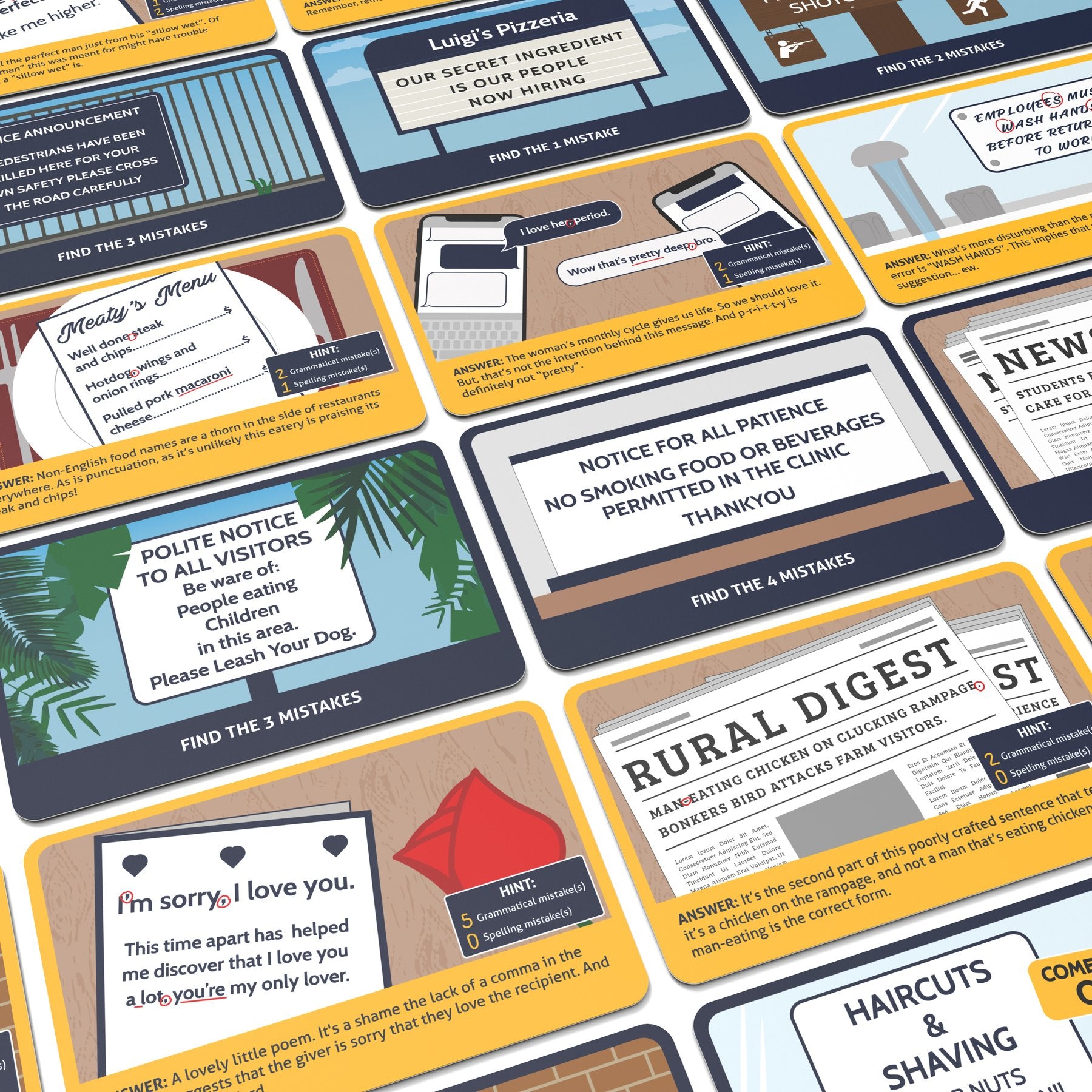 Grammar Police Card Game