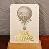 Carte plate de presse typographique Français Bon Voyage