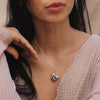 Collier médaillon | Flèche à travers le coeur