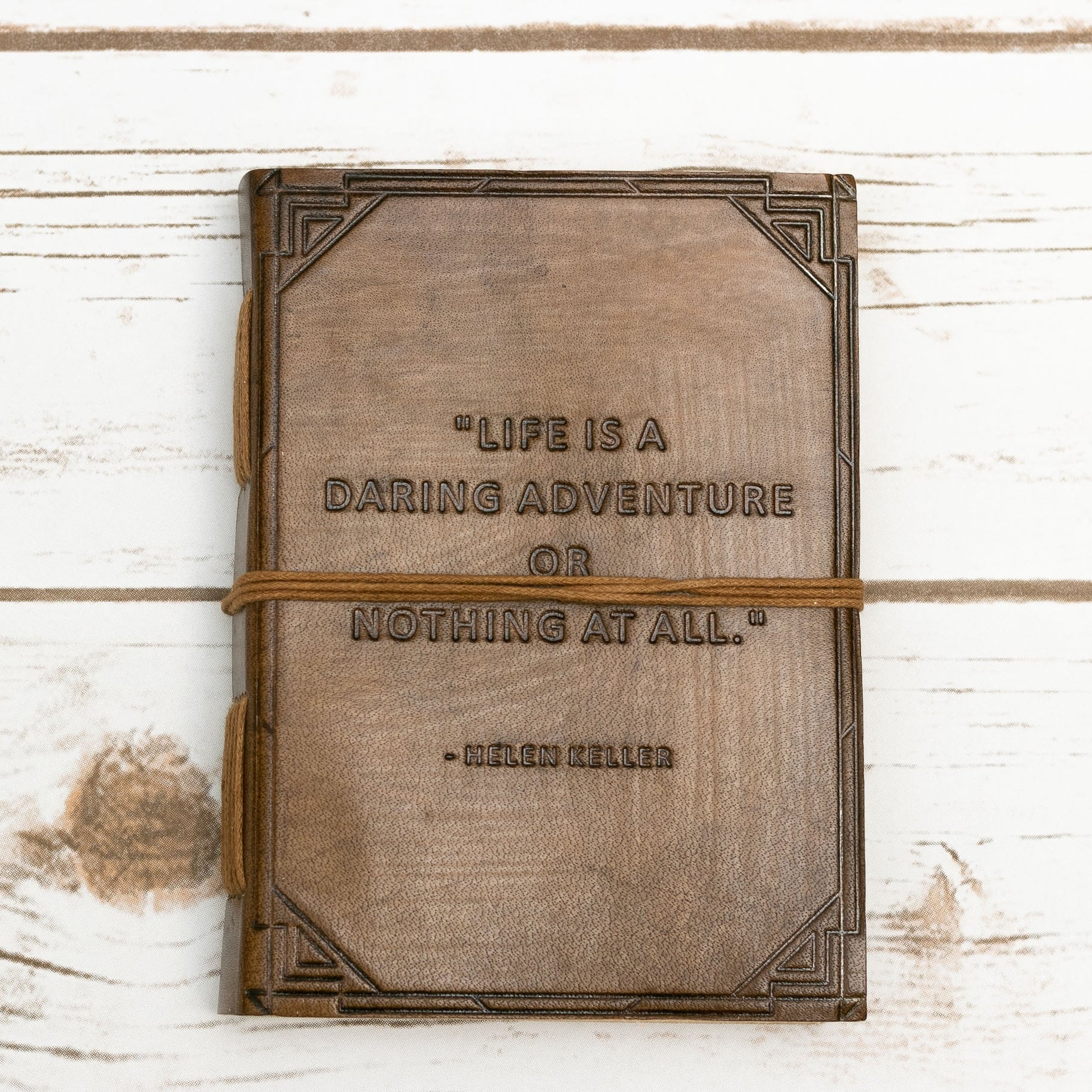 Journal en cuir fait main {6x8} | Aventure audacieuse {Helen Keller}