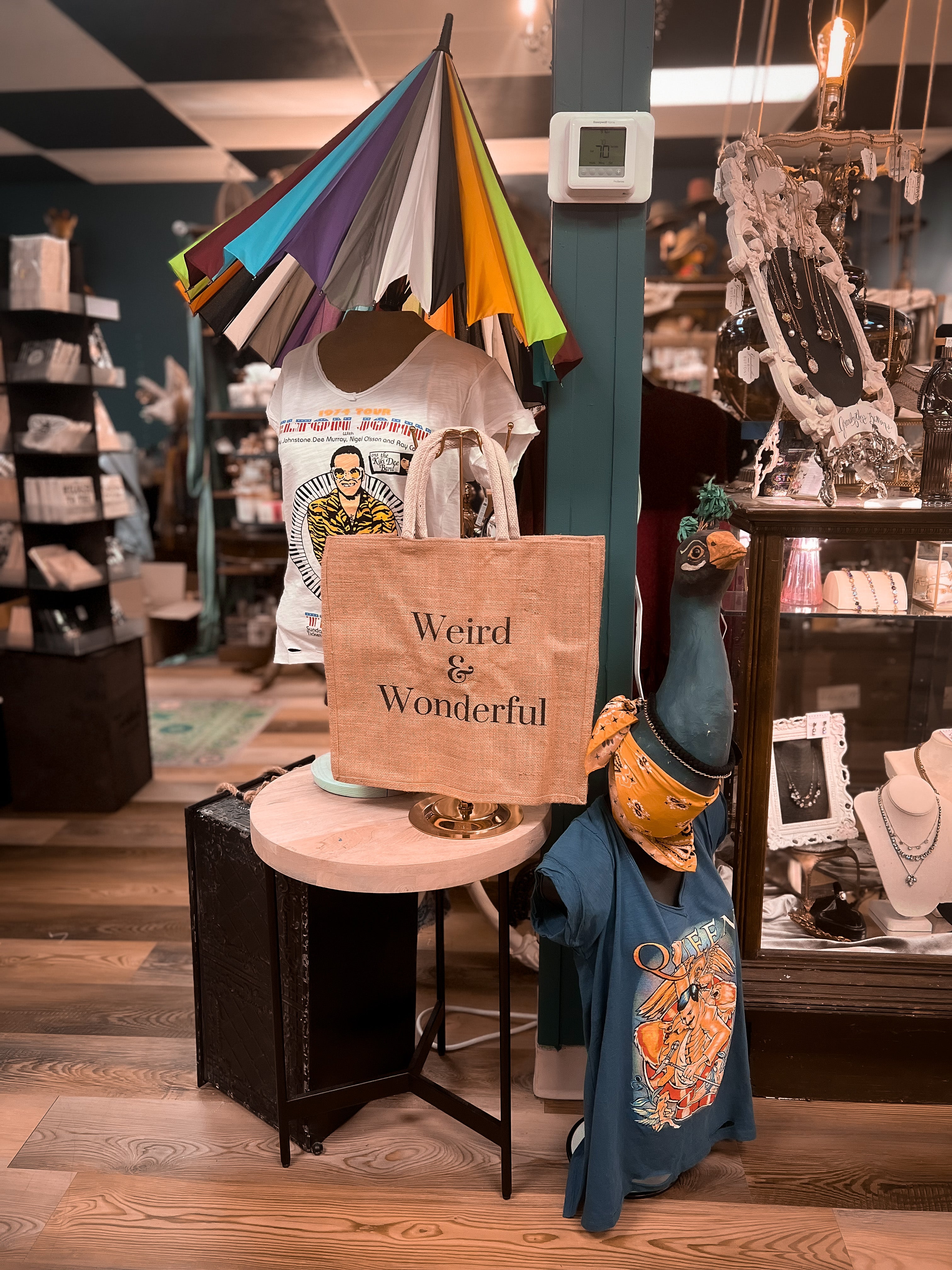 Weird & Wonderful Jute Tote Bag