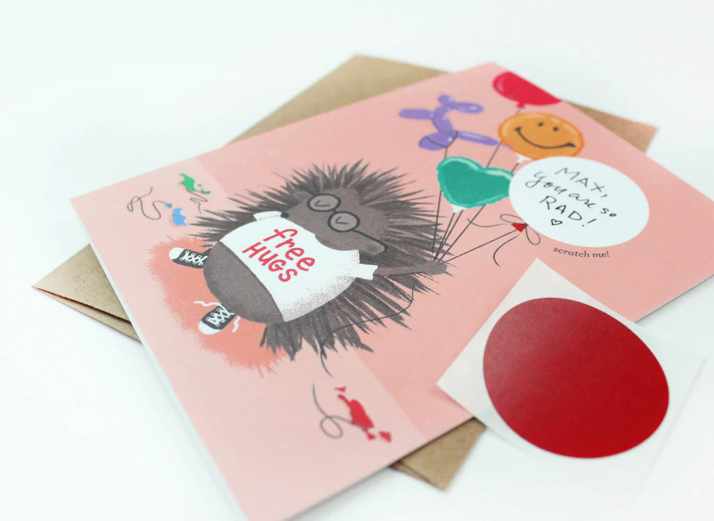 Free Hugs Porcupine {scratch-off}