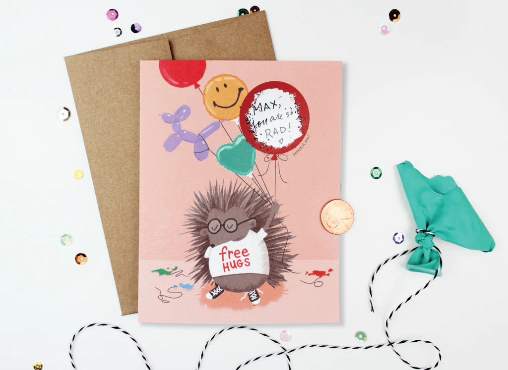 Free Hugs Porcupine {scratch-off}