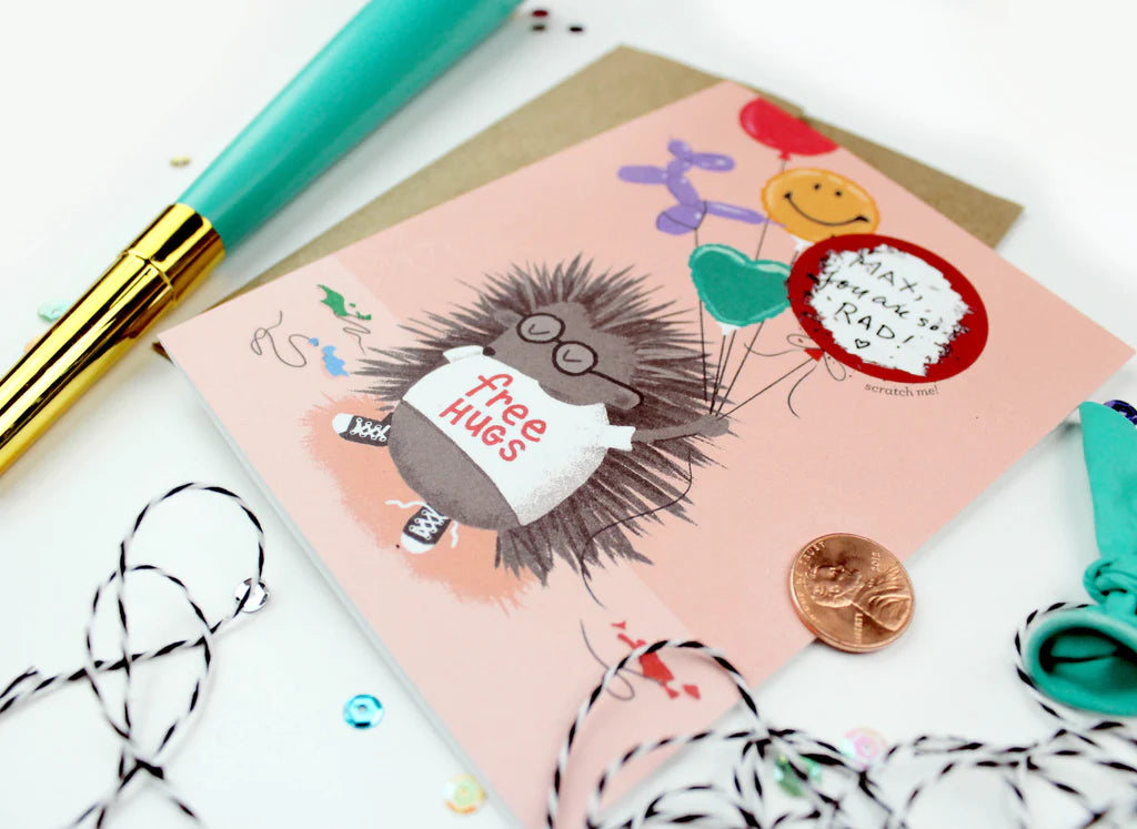Free Hugs Porcupine {scratch-off}