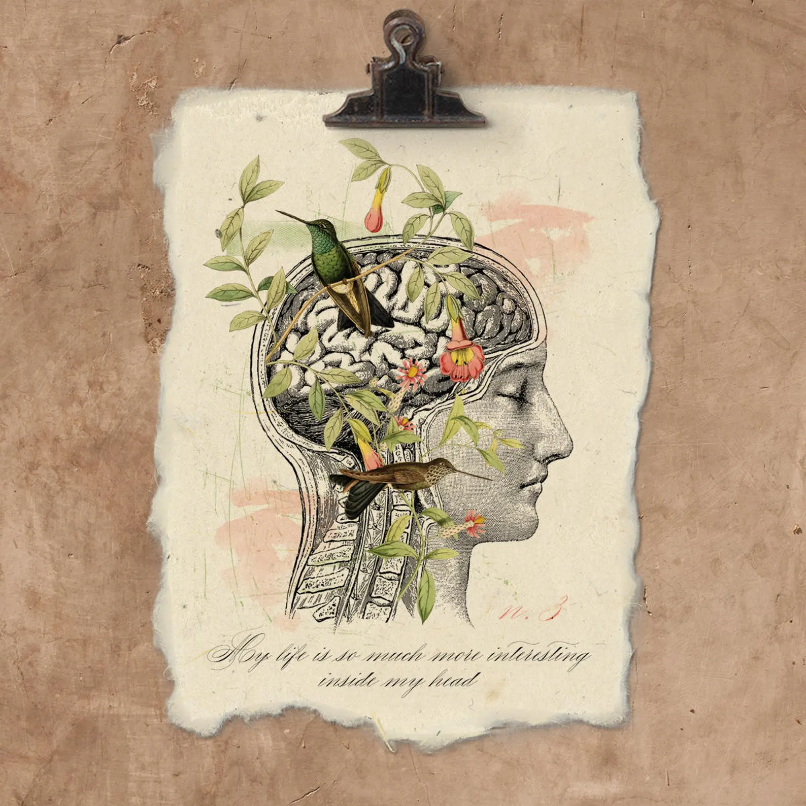 Much More Interesting | Art Print on Handmade Paper {12x16}