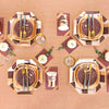 Assiettes de présentation mauves