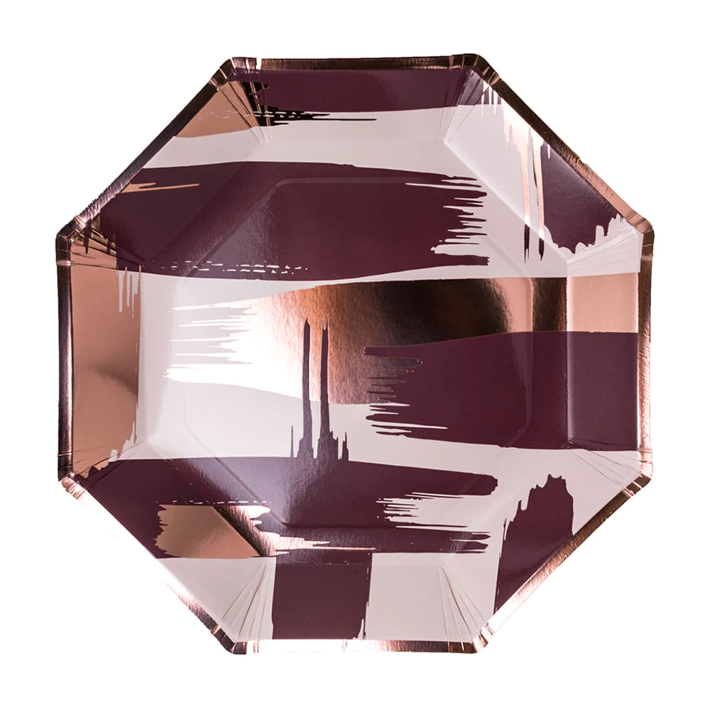 Assiettes de présentation mauves