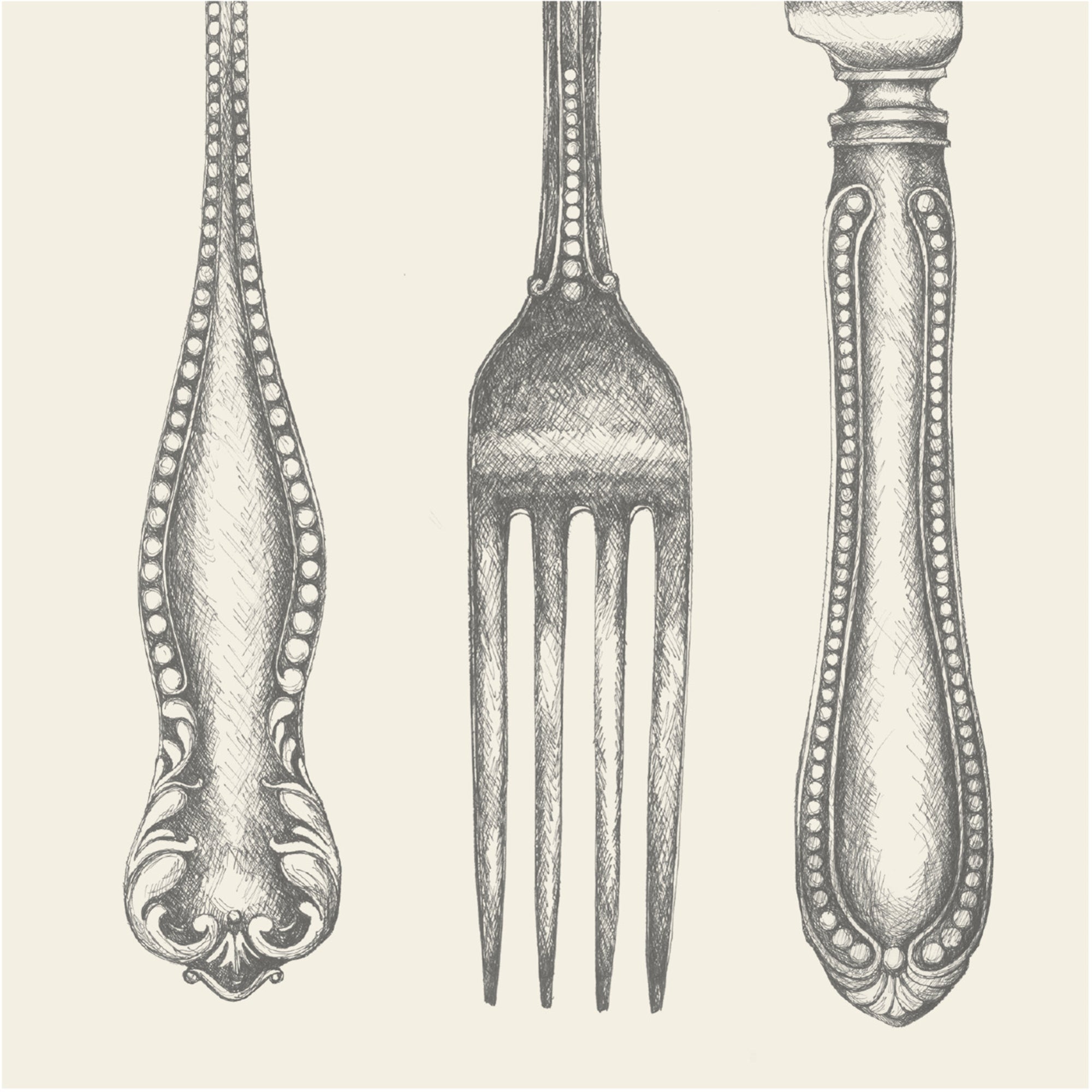 Serviettes de fête de couverts classiques {plusieurs tailles}