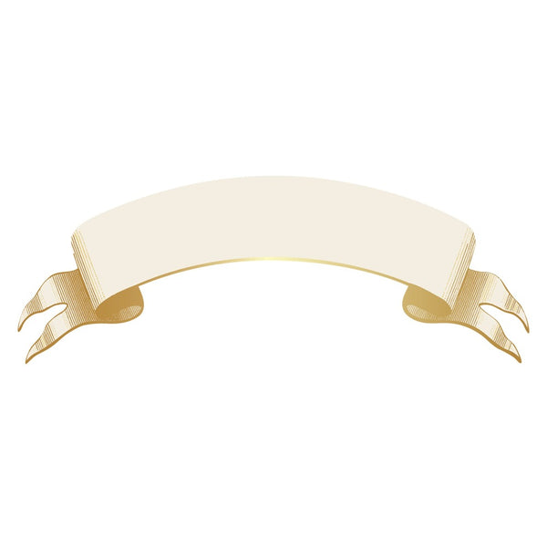 Décoration de table bannière dorée classique {pack de 12}