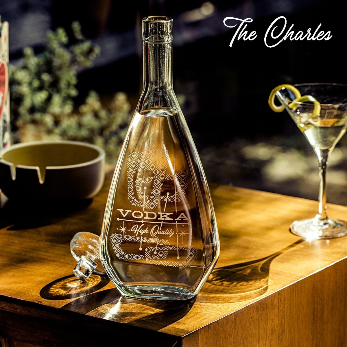 Mid-Century Etched Decanter Collection