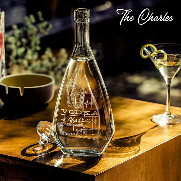 Mid-Century Etched Decanter Collection