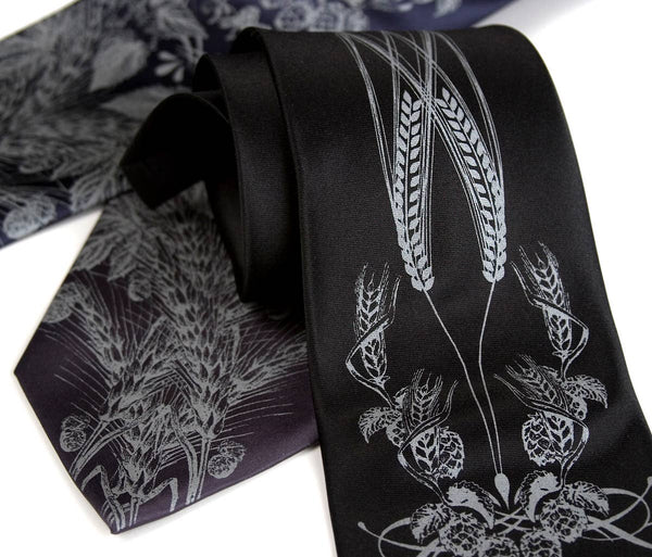 Necktie | Hops & Wheat Print | Narrow {Multiple Colors}