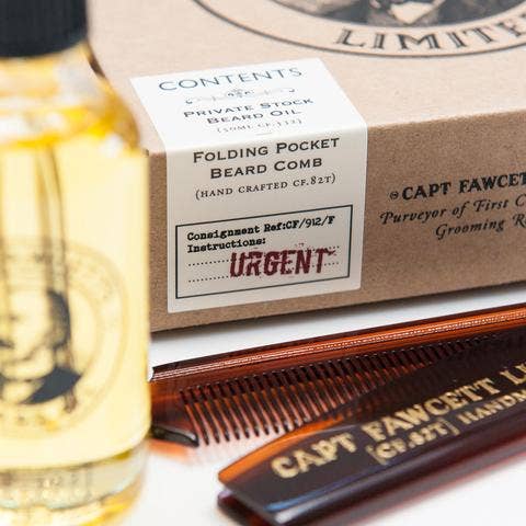 Coffret cadeau huile à barbe et peigne de poche