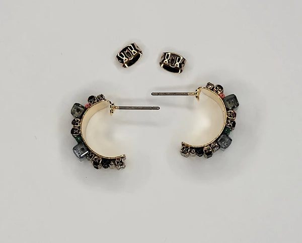 Boucles d’oreilles demi-créoles à texture éblouissante {options de couleurs multiples}