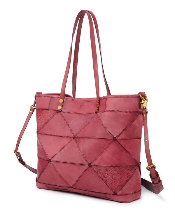 Prism Leather Tote | Lilac