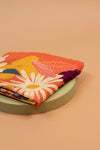 Scarf | Modern Floral Print | Tangerine