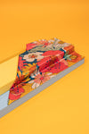 Satin Square Scarf | Retro Meadow | Teal