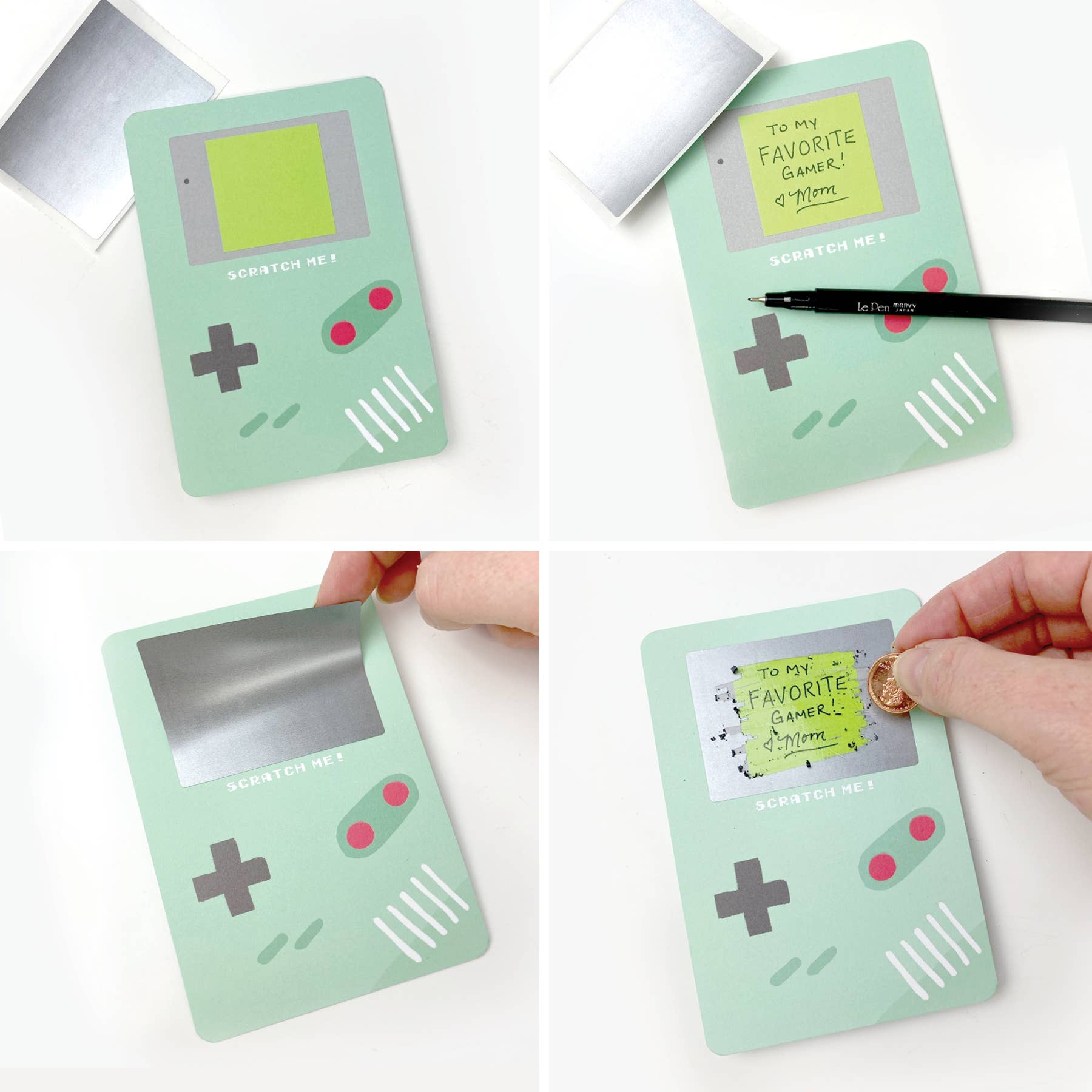 Scratch-off Lunchbox Notes | Gamer Edition