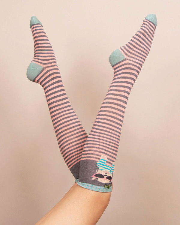 Westie with Sunglasses Knee High Socks