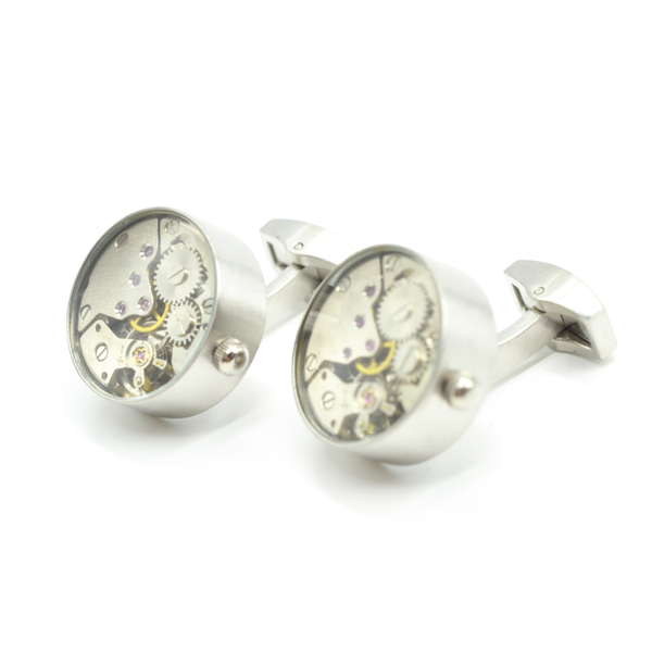 Mechanical Steel Cufflinks