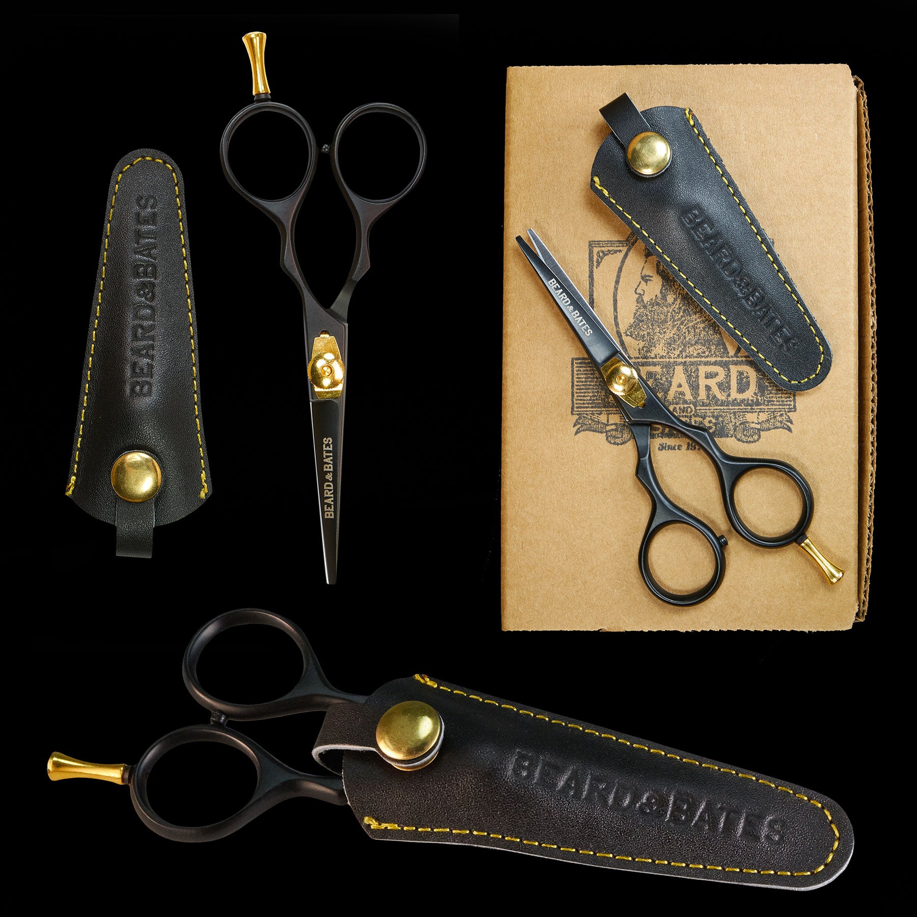 Ciseaux Black Label 1878 avec étui en cuir