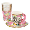 Alice au pays des merveilles Tea Party | Ensemble tasses et soucoupes