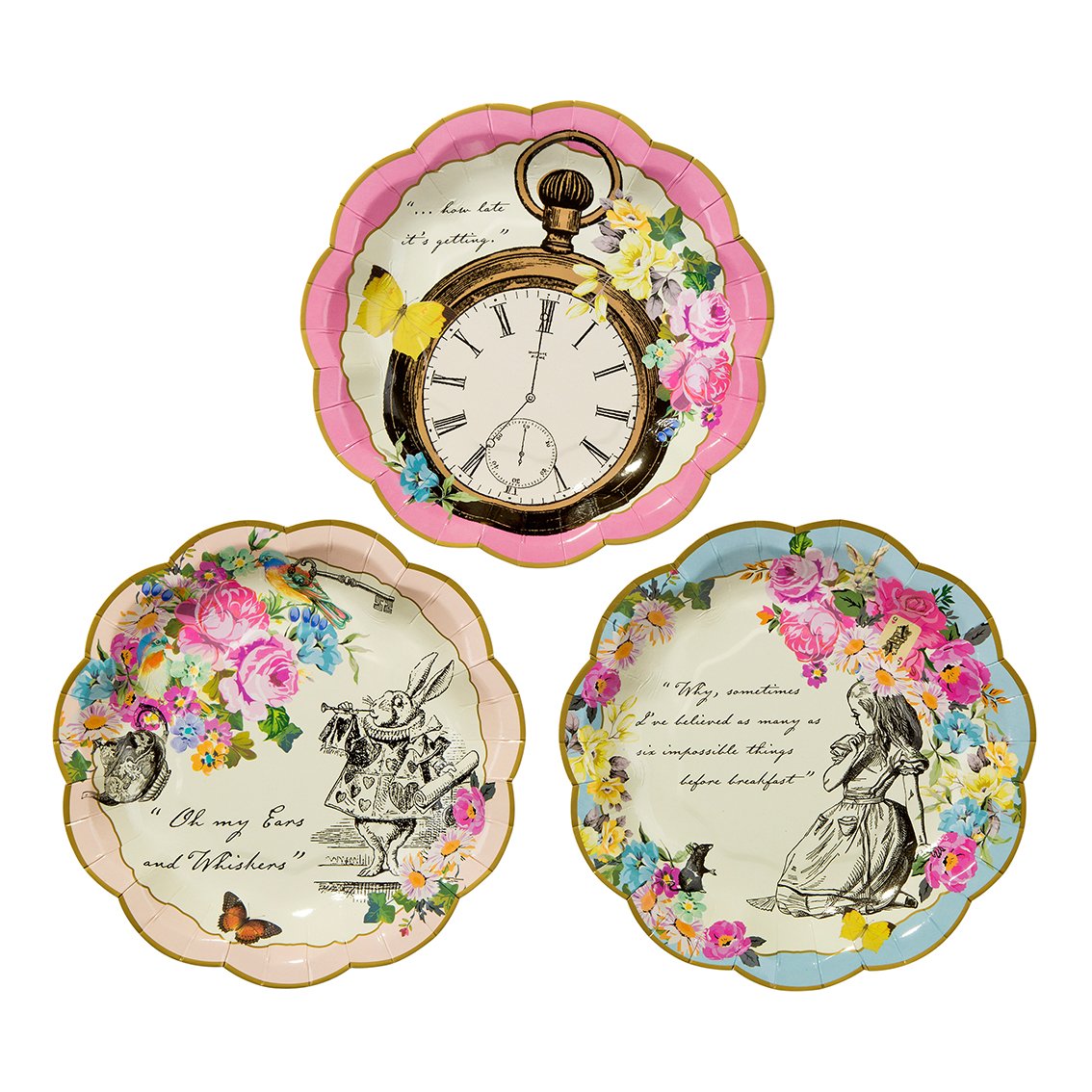 Alice au pays des merveilles Tea Party | Assiettes délicates