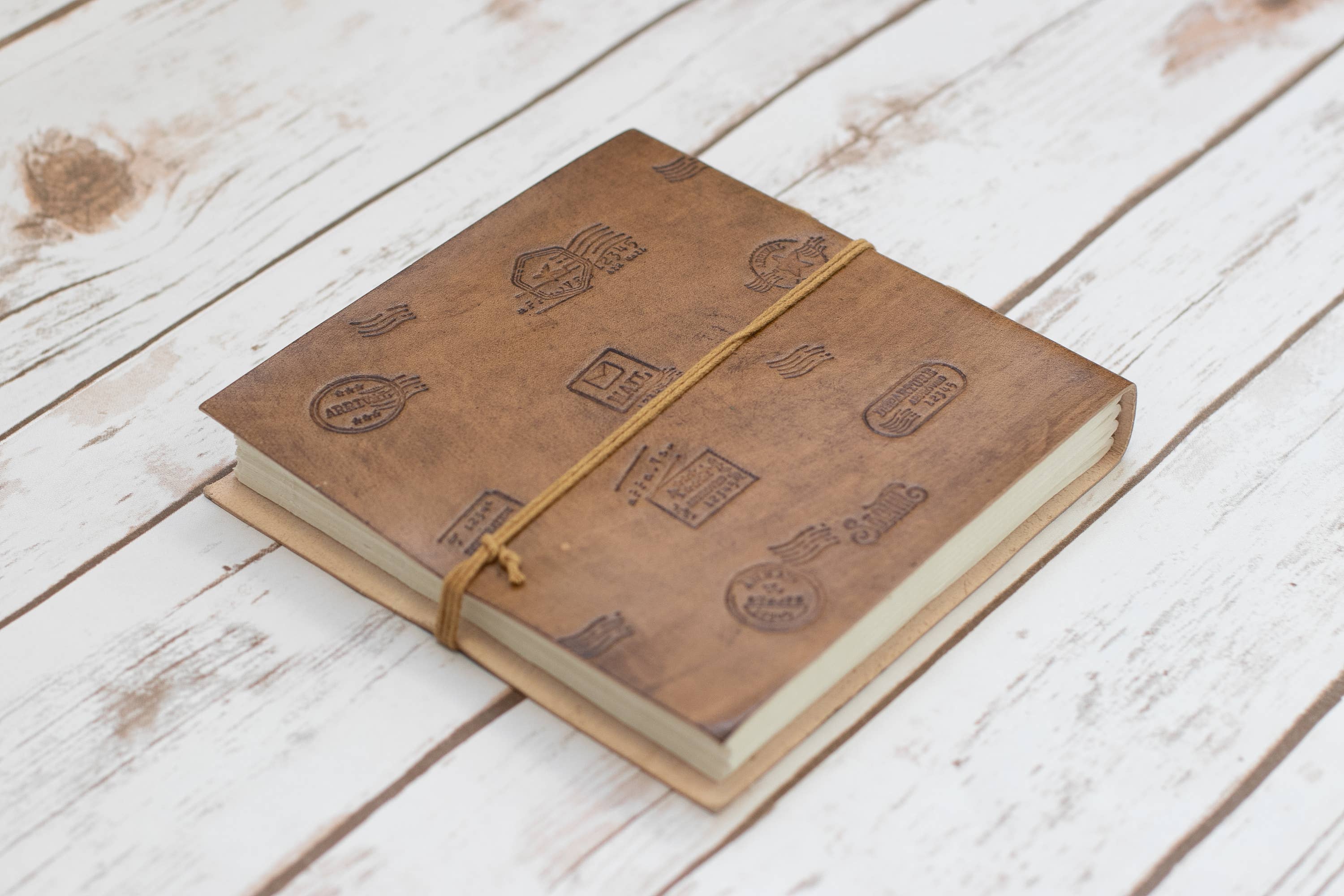 Handmade Leather Art Journal {7x7} | Wanderlust